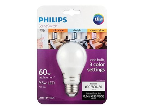 BOMBILLO PHILLIPS 3 TONOS / 60W / 9.5W LED 